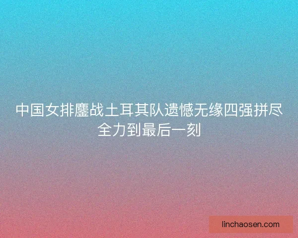 中国女排鏖战土耳其队遗憾无缘四强拼尽全力到最后一刻